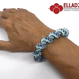 Tutorial Thea Bracelet spiral stitched bracelet, beading tutorial, instant download, PDF file, Ellad2 design image 2