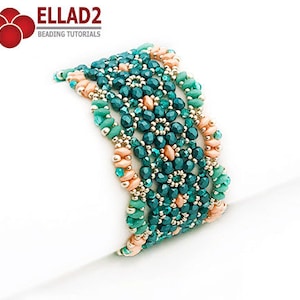 Tutoriel Noa Bracelet - Tutoriel de perles, Téléchargement instantané, PDF, Tutoriel bijoux, Design by Ellad2