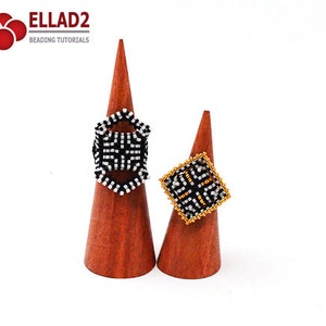 Tutorial Cubico Rings Beading Tutorial, Jewelry Tutorial, Instant download, Ellad2 image 1