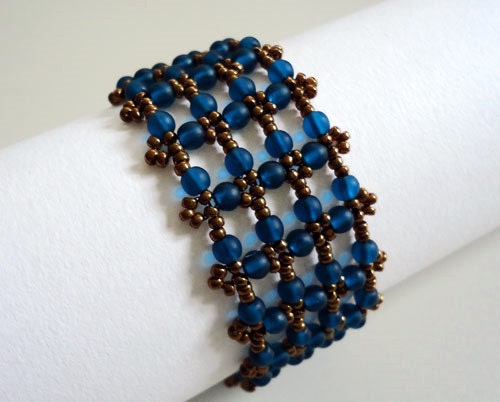 Tutorial Capri Blue Bracelet Beading Pattern PDF - Etsy