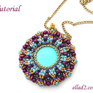 Tutorial Candy Pendant - Instant download, PDF, Beading tutorial, Beading Patterns, Jewelry Tutorial