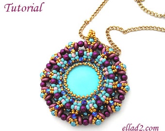 Tutorial Candy Pendant - Instant download, PDF, Beading tutorial, Beading Patterns, Jewelry Tutorial