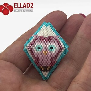 Beading Pattern Owl 3D Pod and 3D Star - peyote stitched pod and star, Instant download, PDF file, Ellad2 design