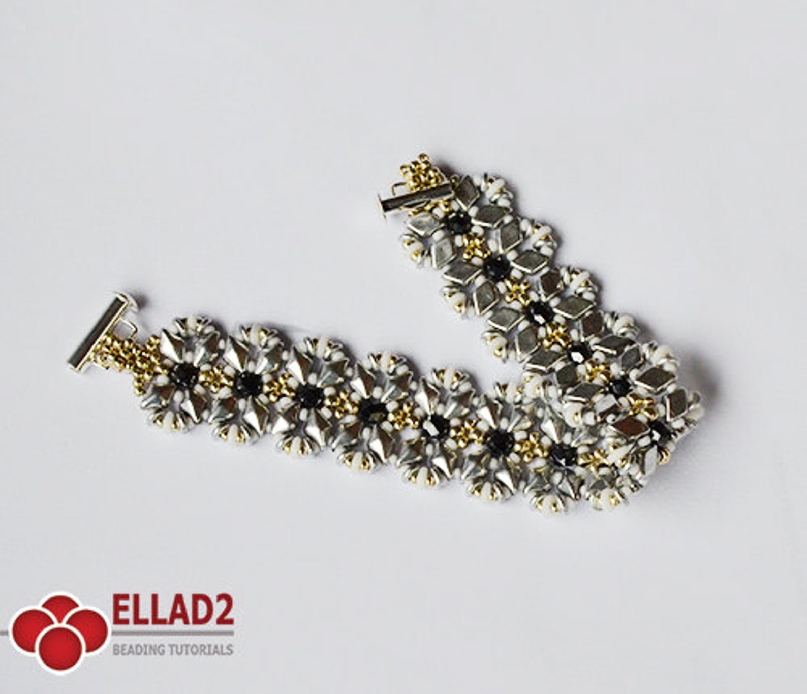 Tutorial Diamond Duo Bracelet Beading Pattern Beading Etsy