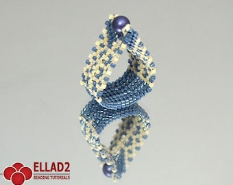 Tutorial Eligia Ring  - Beading Tutorial,Beading Pattern,Pdf file, Instant download,Jewelry Tutorials