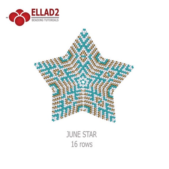Beading Pattern June Star 3D Star in Peyote Stitch Instant - Etsy