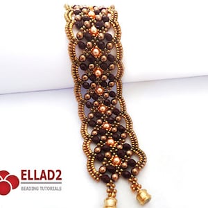 Anleitung Maroon Armband - Perlenanleitungen,Perlenmuster,Ellad2, Schmuckanleitungen Bild 3