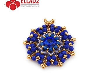 Beading Tutorial Maramu Pendant - instant download, PDF file, Ellad2 design