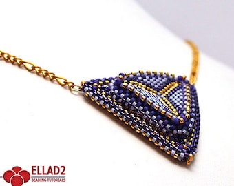 Tutorial Build it Up Triangle Pendant - Beading Tutorial, Instant download,Beading pattern, Jewelry Tutorial