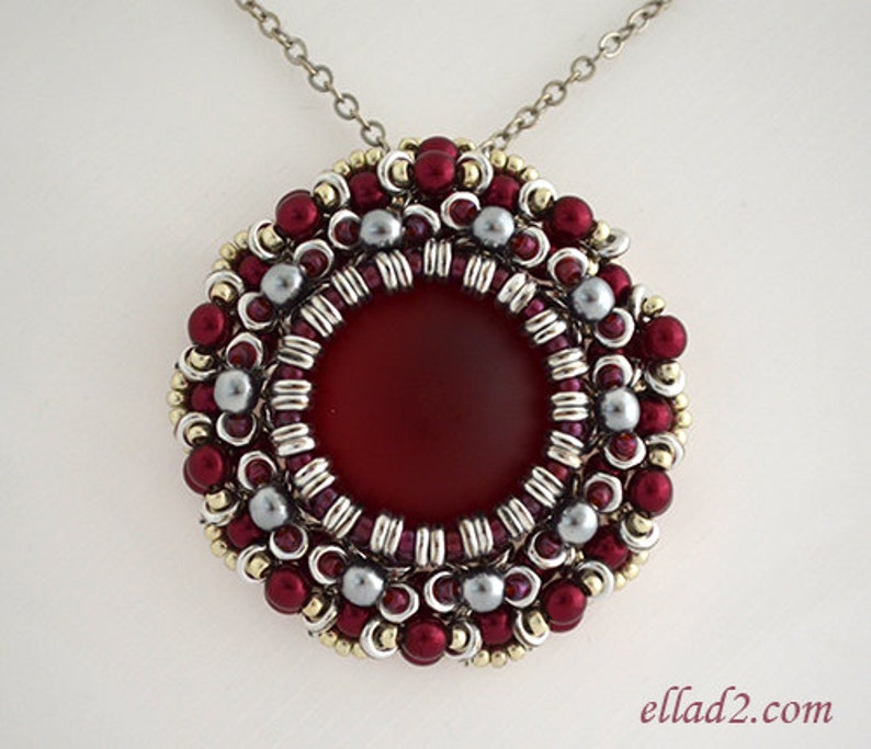 Tutorial Zoe Pendant Beading Tutorial Instant download Etsy España