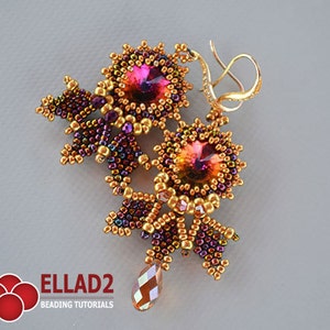 Tutorial Cleo Earrings - Beading Pattern,Instant download, PDF file,Jewelry Tutorials