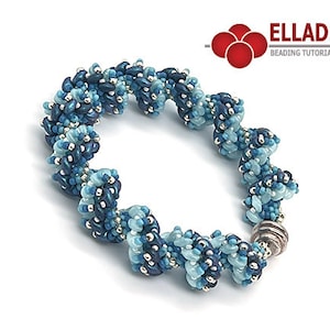 Tutoriel Thea Bracelet - bracelet cousu en spirale, tutoriel de perles, téléchargement instantané, fichier PDF, conception Ellad2