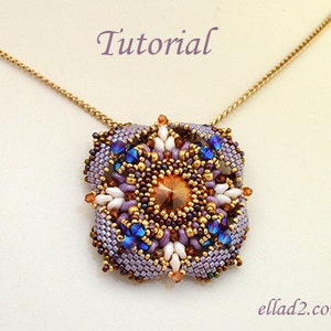 Tutorial Pendant Eterno - Beading tutorial, Beading pattern, instant download, PDF, Jewelry Tutorials