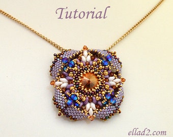 Tutorial Pendant Eterno - Beading tutorial, Beading pattern, instant download, PDF, Jewelry Tutorials