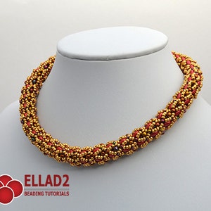 Tutorial Infinity Necklace - Beading Pattern, Beading Tutorial, Instant download
