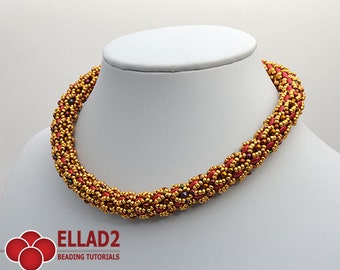 Tutorial Infinity Necklace - Beading Pattern, Beading Tutorial, Instant download