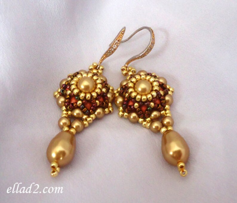 Tutorial Go Girl Earrings Beading Tutorial PDF Etsy