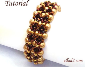 Tutorial Fenestra Bracelet - Instant Download, Beading Pattern PDF