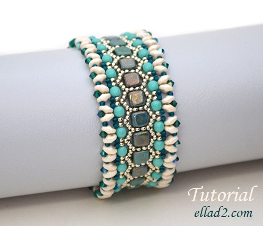 Beading Tutorial Honeycomb Bracelet Beading Pattern, PDF