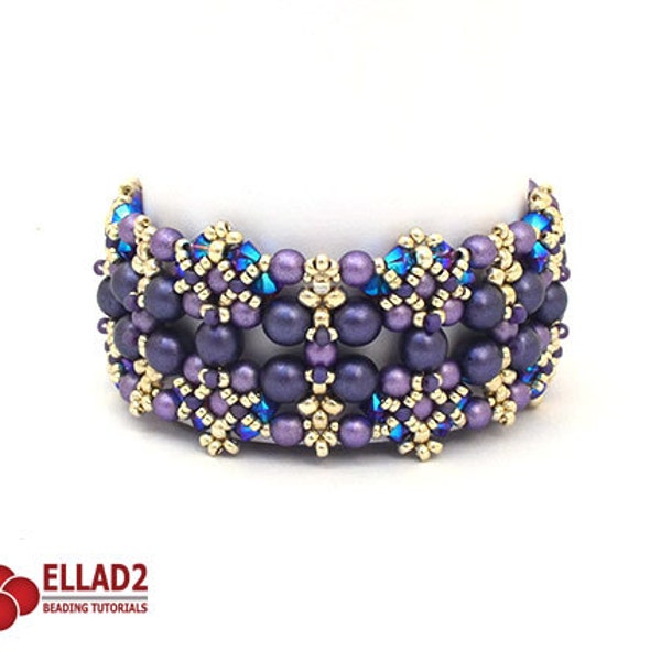 Tutorial Night Glow Bracelet Beading pattern by Ellad2