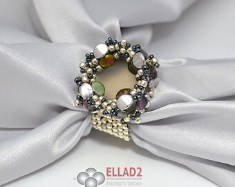 Tutorial Square-Set Ring-Instant download, Beading tutorial, Jewelry Tutorial