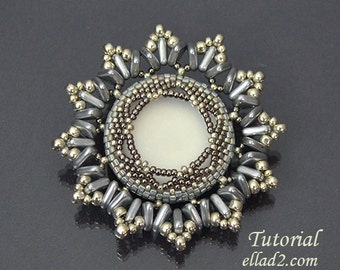 Tutorial Anais Brooch - Beading tutorial, instant download, PDF,Jewelry tutorials