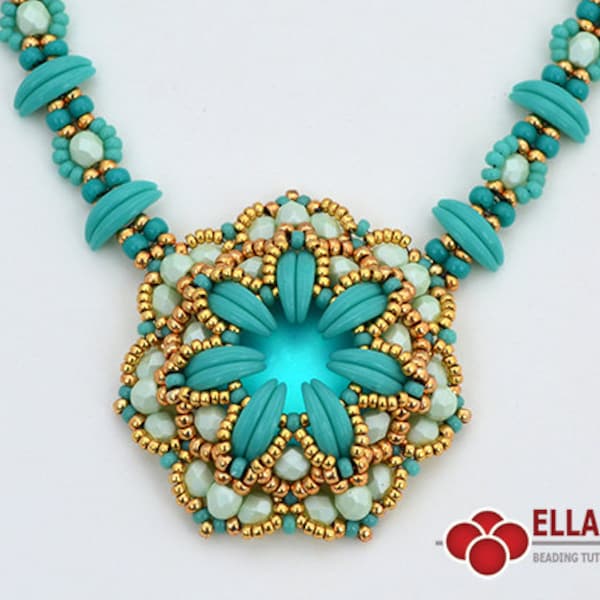 Tutorial Ozzy Necklace-beading tutorial, beading pattern, Ellad2