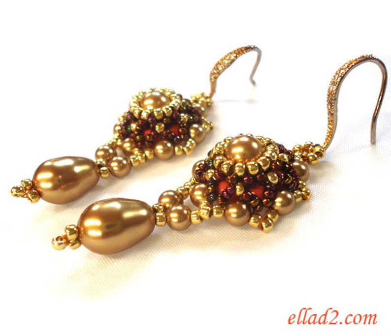 Tutorial Go Girl Earrings Beading Tutorial PDF Etsy