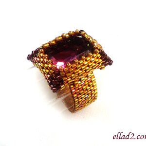 Tutorial Fancy Rectangle Ring Beading patterns PDF image 3