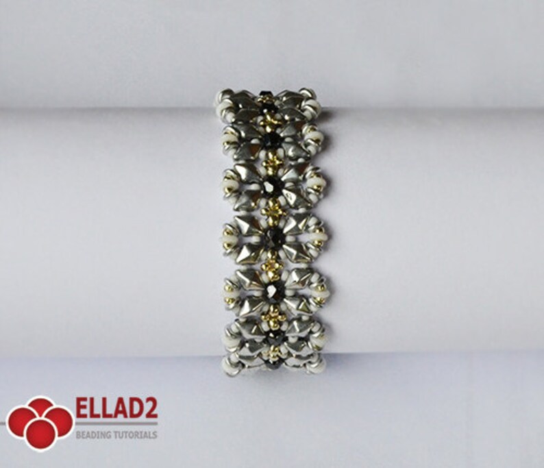 Tutorial Diamond Duo Bracelet Beading Pattern Beading Etsy