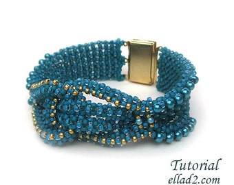 Tutorial Knotty Bracelet - Beading tutorial,Beading pattern,PDF, Instant download, Jewelry Tutorials