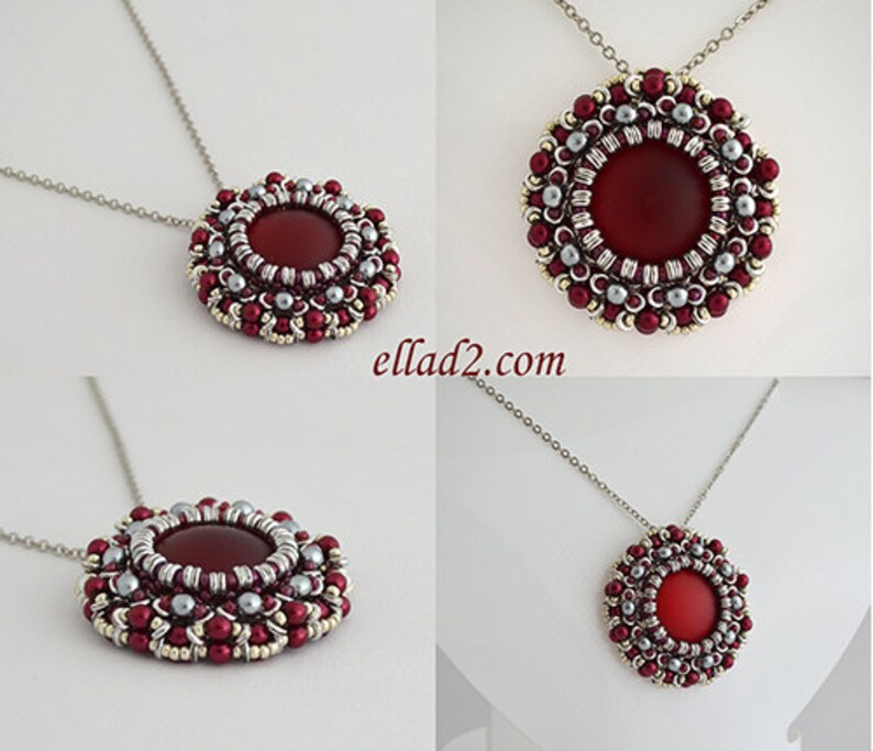 Tutorial Zoe Pendant Beading Tutorial Instant download Etsy España