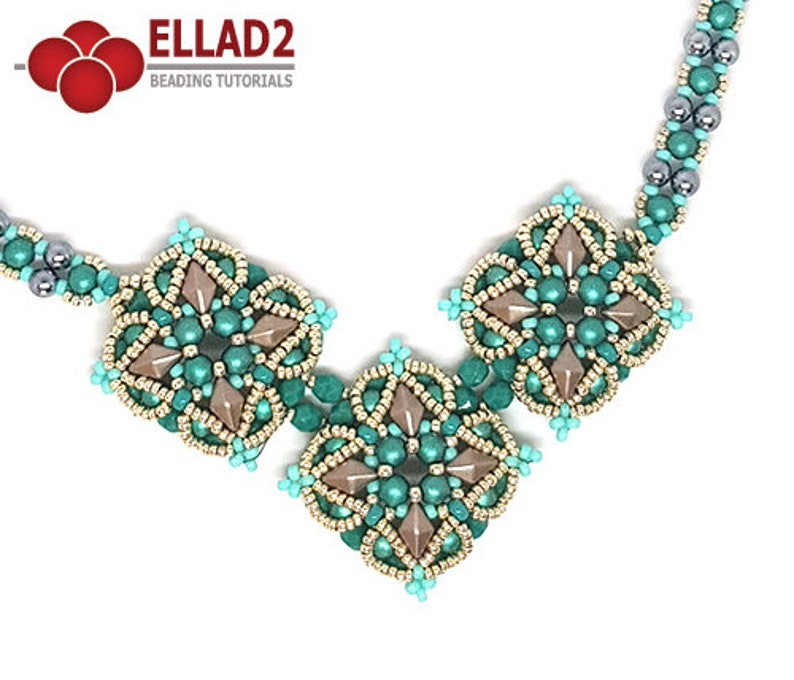 Tutorial Tiga Necklace Beading Tutorial Necklace Tutorials Etsy