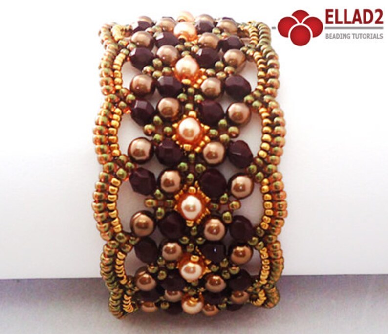 Anleitung Maroon Armband - Perlenanleitungen,Perlenmuster,Ellad2, Schmuckanleitungen Bild 2