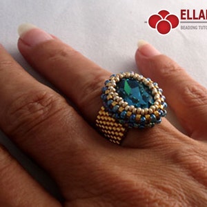 Tutorial Indicolite Oval Ring Bead pattern image 4