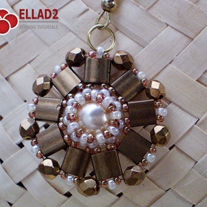 TUTORIAL Pearly Tila Earrings - Beading pattern,Beading Tutorial,Jewelry Tutorial,Earrings Tutorials