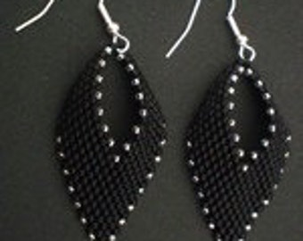 TUTORIAL Russian Leaf Earrings - Bead pattern, instant download, PDF file