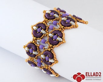Tutorial Arcos Bracelet-Beading Tutorial with Arcos beads by Ellad2, Instant download, beading pattern