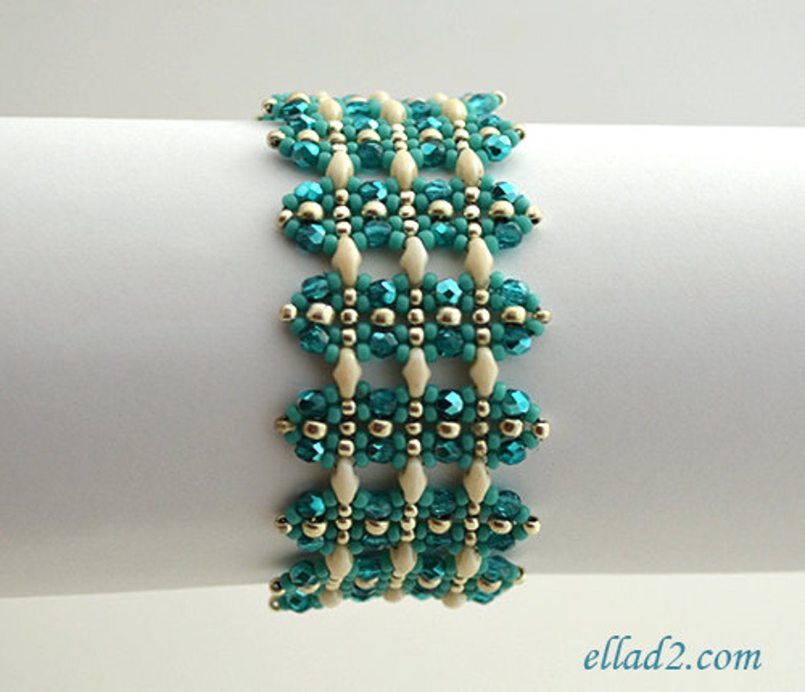 Tutorial Alcira Bracelet Beading Tutorial Beading - Etsy UK