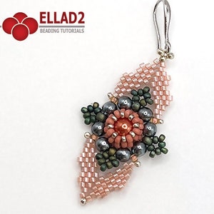 Tutorial Coral Wisp Earrings beading tutorial, PDF file, instant download, Ellad2 design image 2