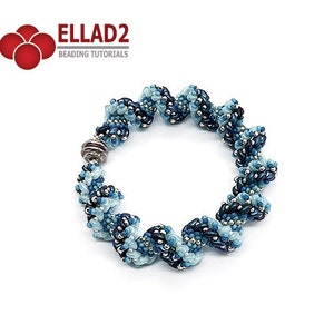 Tutorial Thea Bracelet spiral stitched bracelet, beading tutorial, instant download, PDF file, Ellad2 design image 3