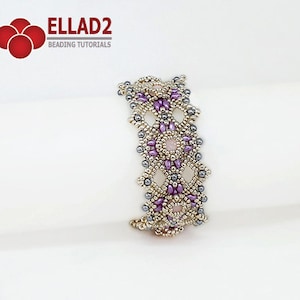 Beading Tutorial Hannah Bracelet - beading tutorial, bracelet tutorial, Ellad2 design, instant download, PDF digital download