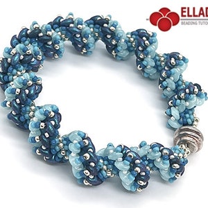 Tutorial Thea Bracelet spiral stitched bracelet, beading tutorial, instant download, PDF file, Ellad2 design image 4