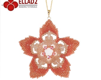 Peyote Stitch Blumen Perlen-Anleitung - Manea Design (PDF-Muster)