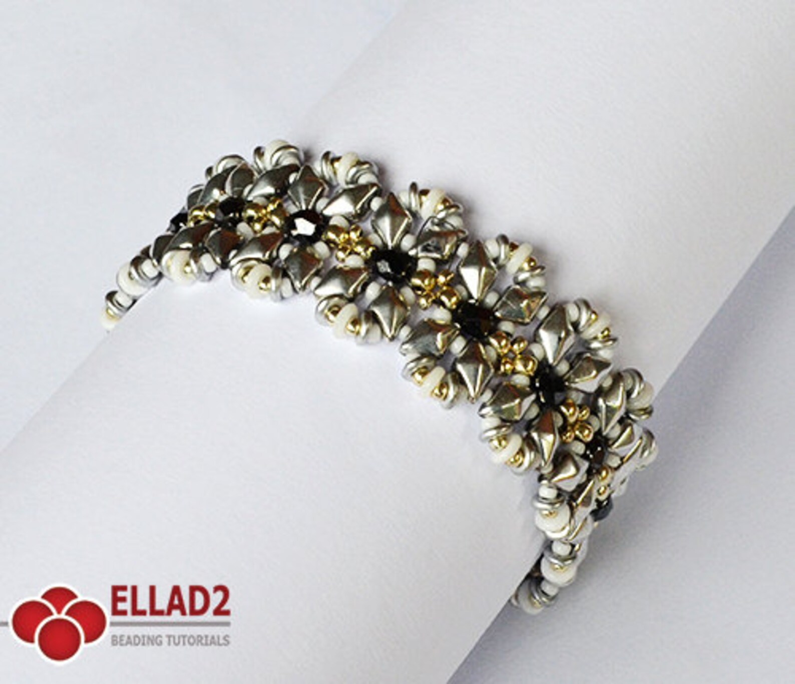 Tutorial Diamond Duo Bracelet Beading Pattern Beading Etsy