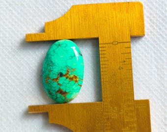 Hubei Turquoise Cab 12x18 MM 9 Crt, Natural Turquoise.