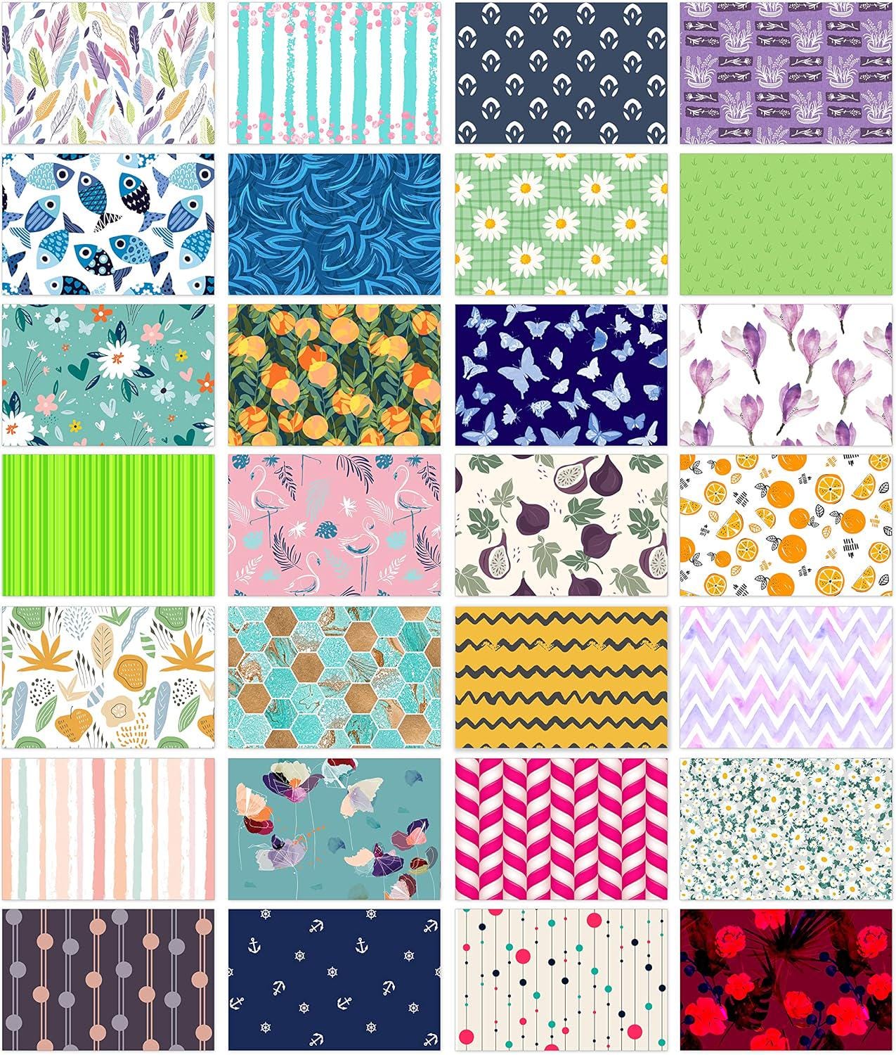 100 Unique Blank Cards and Envelopes – All Occasion Stationery Notes ...