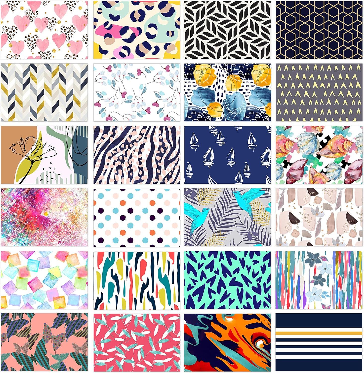 100 Unique Blank Cards and Envelopes – All Occasion Stationery Notes ...