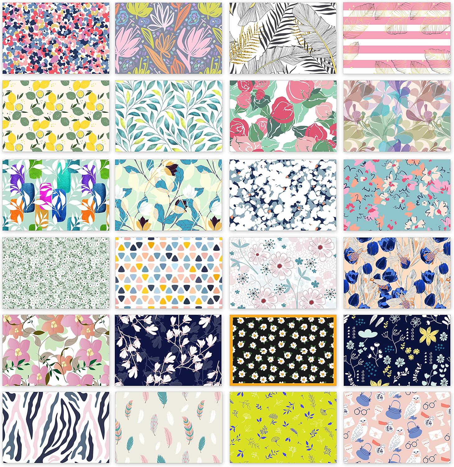 100 Unique Blank Cards and Envelopes – All Occasion Stationery Notes ...