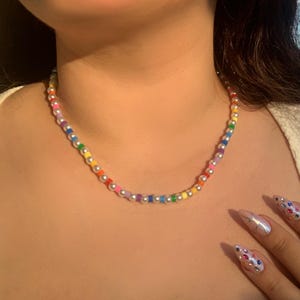 Acrylic beaded necklace